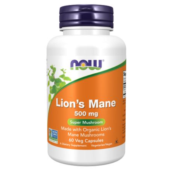 NOW Foods ORG Lions Mane Mushroom - 60 Veg Capsules