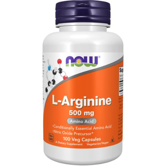 NOW Foods L-Arginine 500 mg - 100 Veg Capsules