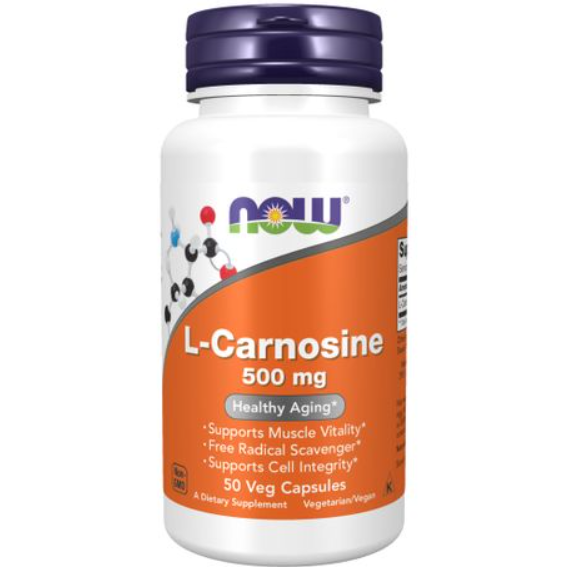 NOW Foods L-Carnosine 500 mg - 50 Veg Capsules